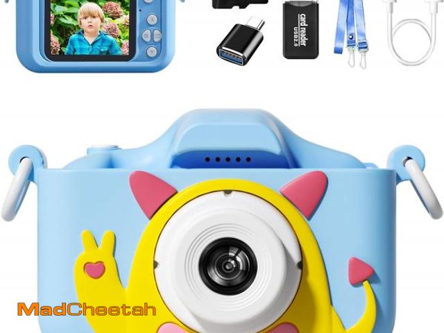 Lot 74-12325465 - Dieserwelpe Kids Digital Camera for 3-8 Year Old Boys, Toys With Protective Cover, 64GB SD Card, 48M...