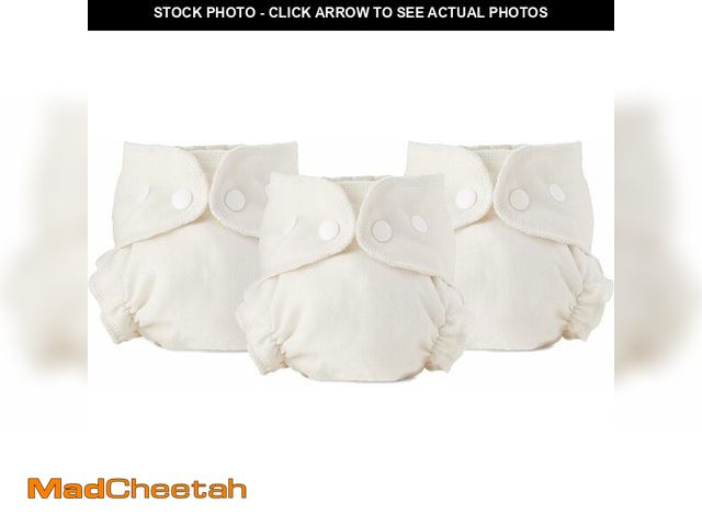 Lot 74-12325982 - Esembly Cloth Diaper Inner - Organic Cotton Fitted Diaper- Soft, Ultra-Absorbant, Trim-Fitting Layer...