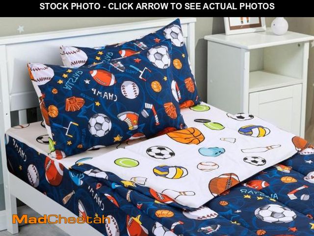 Lot 74-12310007 - Meeting Story 3pcs Kids Comforter Sets Zipper Bedding Set for Boys,Twin Kid Bedding Set Basketball F...