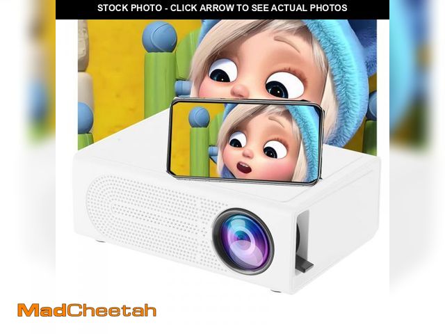 Lot 74-11553634 - Mini Portable Projector for iPhone -Adorezyp Video Projector HD 1080P Support Pico Movie Projector t...