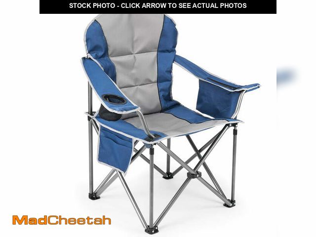 Lot 74-14437883 - Heavy Duty Camping Chair, Oversized Folding Chair with 500 lb Capacity, Padded Outdoor Chair with Co...
