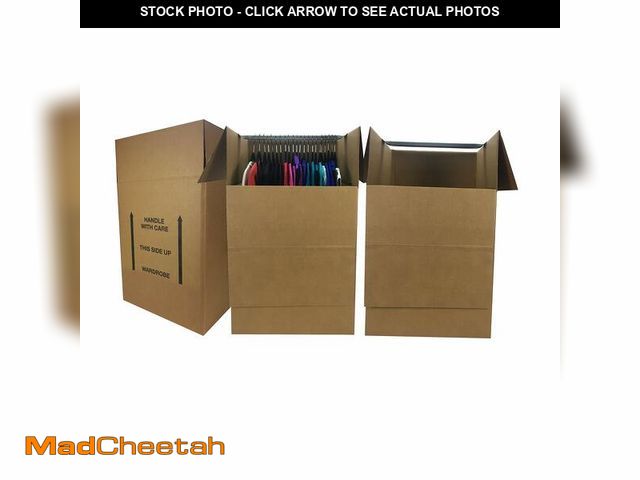 Lot 74-12668632 - UBOXES Larger Wardrobe 24 x 24 x 40-Inches Moving Boxes, Bundle of 3 (BOXBUNDWAR03) - UNUSED