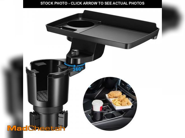 Lot 74-12121945 - This Hill Cup Holder Tray for Car, 2 in 1 Detachable Car Food Table Tray with Solid Base &amp; Phone...