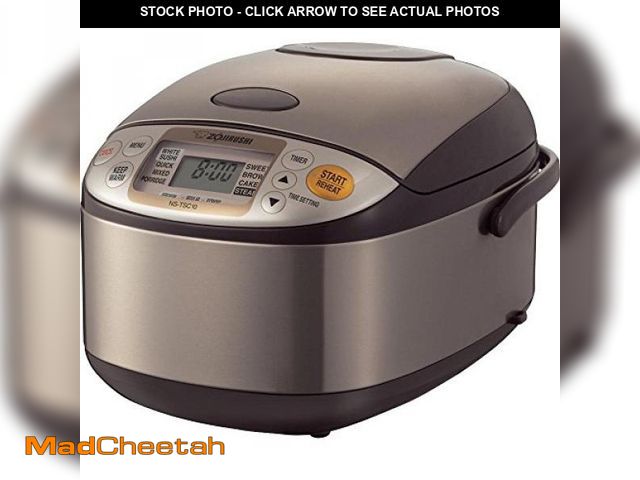 Lot 74-11598553 - Zojirushi NS-TSC10 5-1/2-Cup (Uncooked) Micom Rice Cooker and Warmer, 1.0-Liter - USED