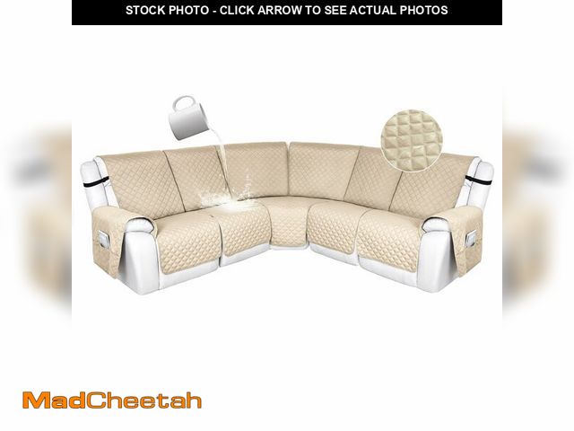 Lot 74-12712699 - HDCAXKJ 100% Waterproof Reclining Sectional Couch Covers L Shape Recliner Sofa Cover Washable Quilte...