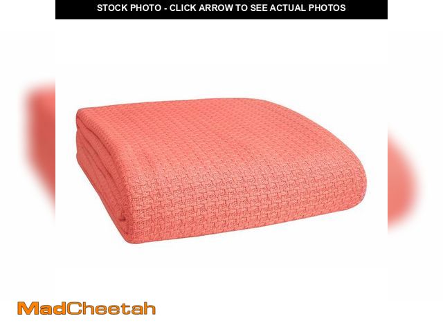 Lot 74-14145191 - Belizzi Home 100% Cotton Bed Blanket, Breathable Bed Blanket Full Queen Size, Cotton Thermal Blanket...