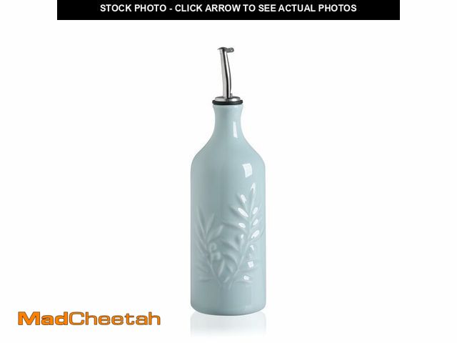 Lot 74-12978324 - Sweejar Ceramic Olive Oil Dispenser Bottle, 20 Oz Relief Opaque Oil Cruet Protects Oil To Reduce Oxi...