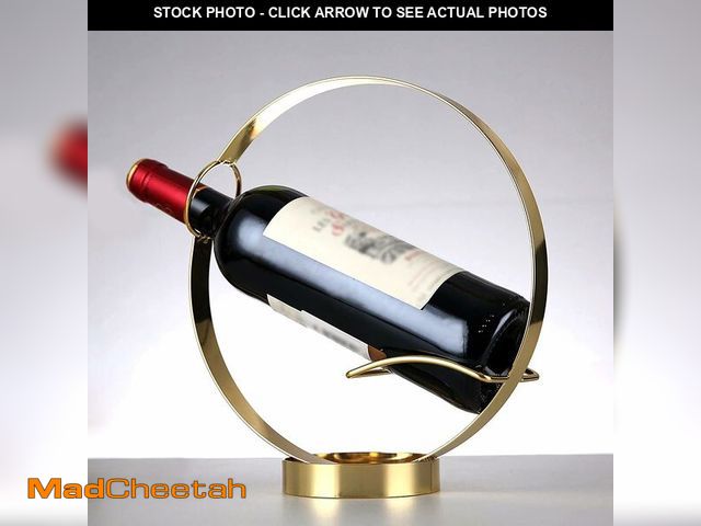 Lot 74-13625178 - GeLive Gold Wine Bottle Holder Single Bottle Display Stand Freestanding Wine Rack Kitchen Table Deco...