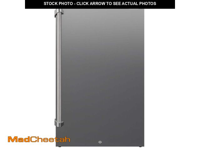 Lot 74-12659708 - Vissani 4.4 cu. ft. Freestanding Outdoor Refrigerator in Stainless Steel - UNUSED