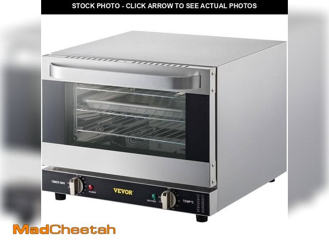 Lot 74-13038098 - VEVOR 1440-Watt Commercial Convection Oven 19 qt. Quarter-Size Conventional Oven 3-Tier Toaster Elec...