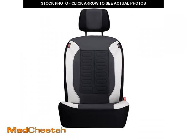 Lot 74-12536751 - Genuine Dickies 2-Piece Black-Gray Lincoln Truck Seat Covers - USED