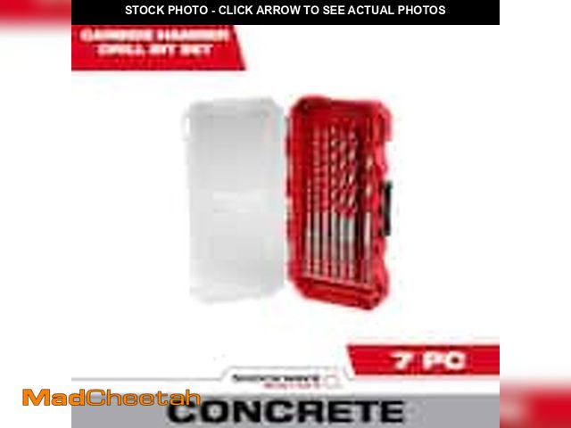 Lot 74-14321401 - Milwaukee SHOCKWAVE Carbide Hammer Drill Bit Kit (7-Piece) for Concrete, Stone, Masonry Drilling - U...
