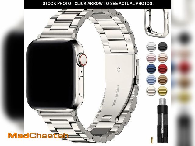 Lot 74-14208843 - Fullmosa Metal Band Compatible with Apple Watch Bands 41mm 40mm 38mm, iWatch Band with Case for Appl...