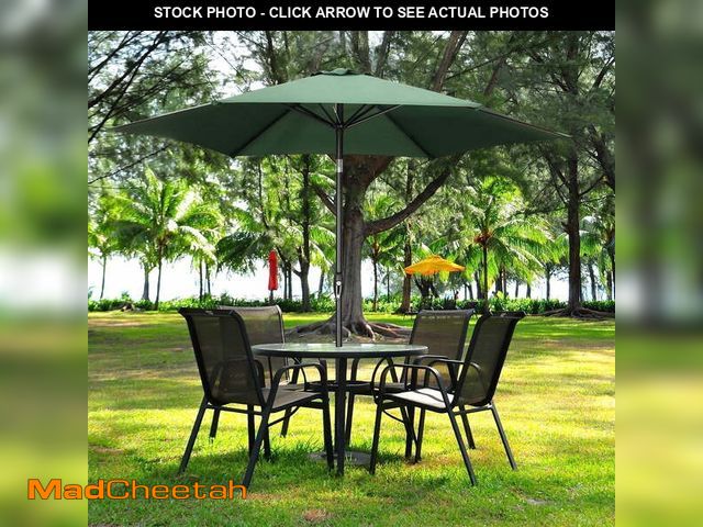 Lot 74-14260063 - Ainfox 9ft Patio Umbrella Outdoor Portable Table Market Umbrella with Push Button Tilt/Crank Waterpr...