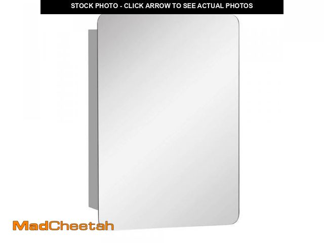 Lot 74-12094229 - kleankin 18 in. W x 26 in. H Bathroom Silver Recessed/Surface Mount Medicine Cabinet with Mirror, St...