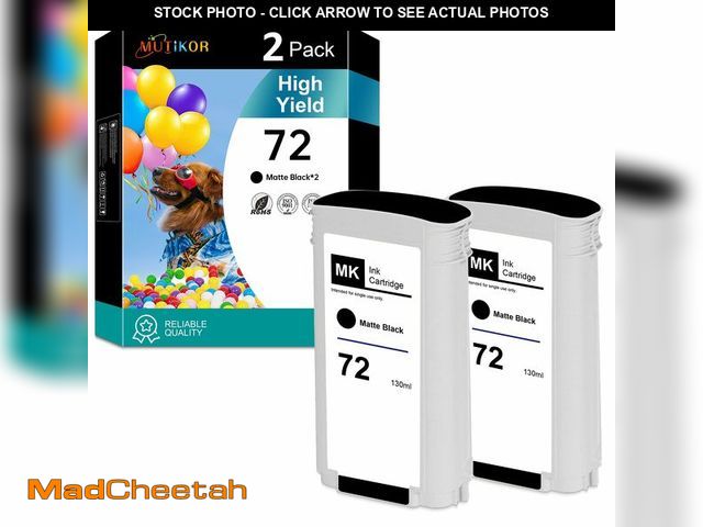 Lot 74-12699564 - Compatible 72 Ink Replacement for HP 72 Ink Cartridge Matte Black C9403A for HP DesignJet T790 T1200...