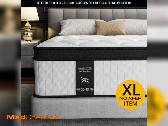 Lot 74-12629041 - 12 Inch King Size Mattress - 2025 Upgraded Hybrid Cooling Gel Memory Foam &amp; Pocket Coils, Medium...