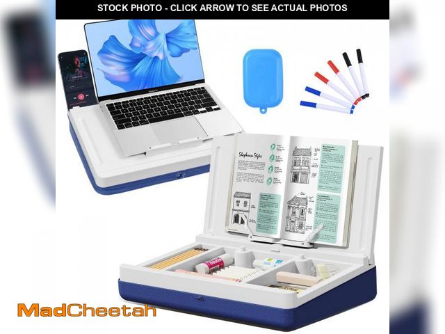 Lot 74-12118677 - Nauttxon Lap Desk with Storage Cushion - Washable Portable Writing Lap Desk for Laptop with iPad Slo...