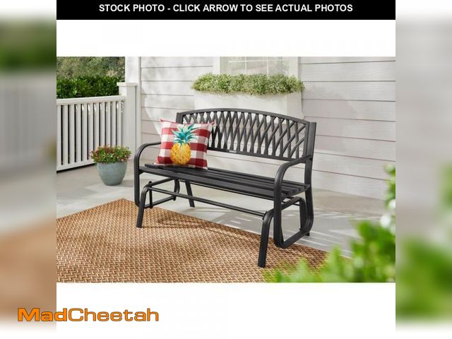 Lot 74-12360365 - Hampton Bay Flintridge Black Outdoor Patio Glider - UNUSED
