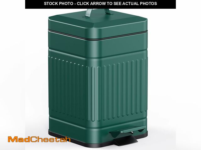 Lot 74-13541360 - CEROELDA Small Trash Can with Lid-5L/1.3 Gal,Stainless Steel Outdoor Dog Poop Garbage Can-Farmhouse ...