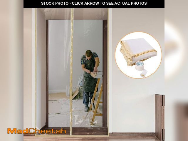 Lot 74-12602249 - Dust Barrier Plastic Zipper Door Dust Protection Kit, Construction Door Cover with Zipper for Kitche...