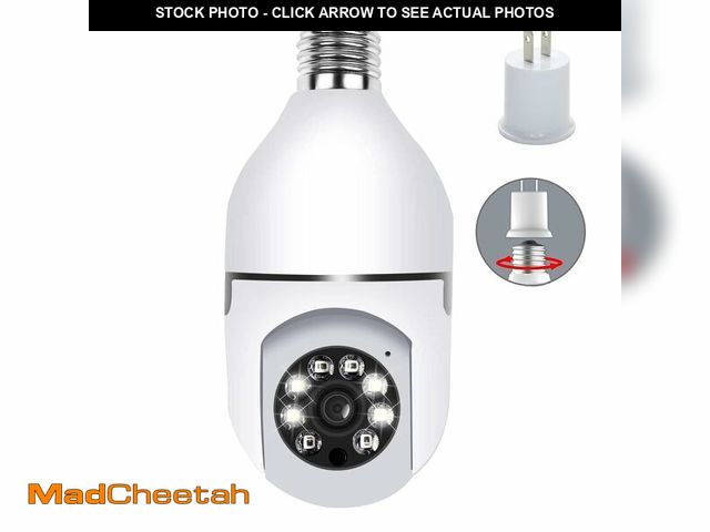 Lot 74-12714150 - Light Bulb Security Camera TUYA, E27 WiFi Color Night 360 Degree Pan/Tilt Panoramic IP Camera, 2.4GH...