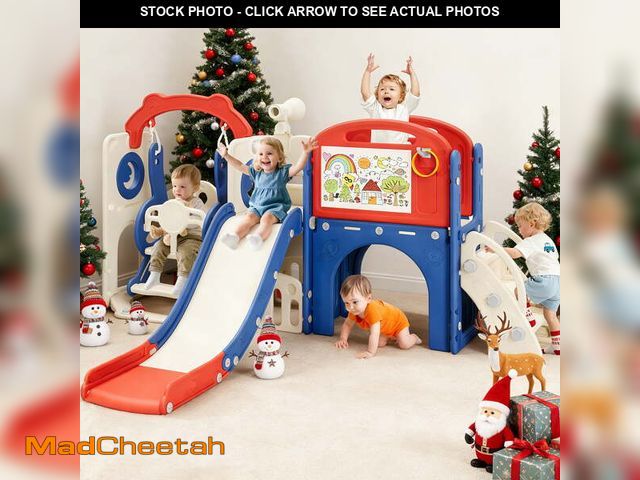 Lot 74-13775553 - Bobiber XL 11 in 1 Toddler Slide PlaySet for kids, Indoor/Outdoor Toddler Playground for Ages 1-4 (B...