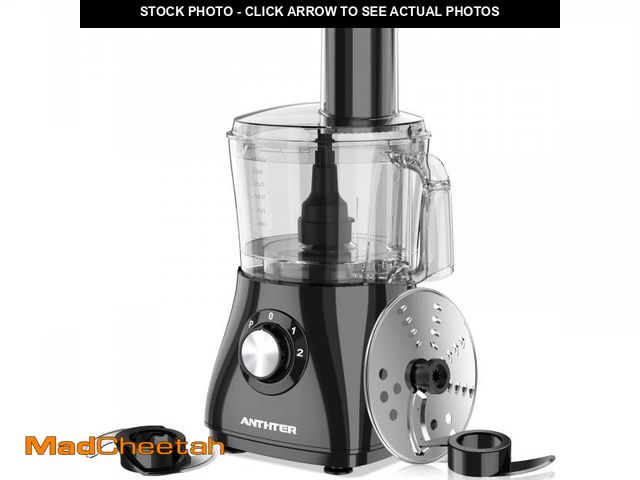 Lot 74-11546373 - Anthter 600W Professional Food Processor - 7 Cups, Reversible Discs, Blades for Chopping, Slicing, P...