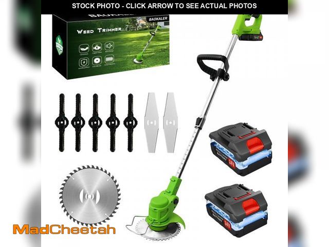Lot 74-12490541 - Electric 650W Weed Lawn Edger, Battery Weed Eater, Weed Wacker Electric, Cordless Grass Trimmer Cutt...