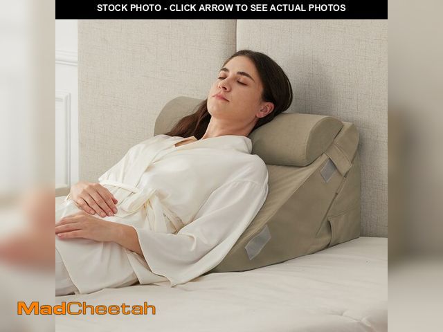 Lot 74-12977402 - Ruqmuis 3PCS Wedge Pillow Set for After Surgery, Adjustable 9&amp;12 Inch Bed Wedge Pillow for Sleep...