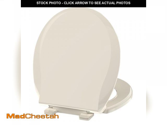 Lot 74-12213205 - AÃÂ¼nsffer Round Toilet Seat Almond, Toilet Seat 16.5 inch Soft Close, Premium PP Material Easy Cle...