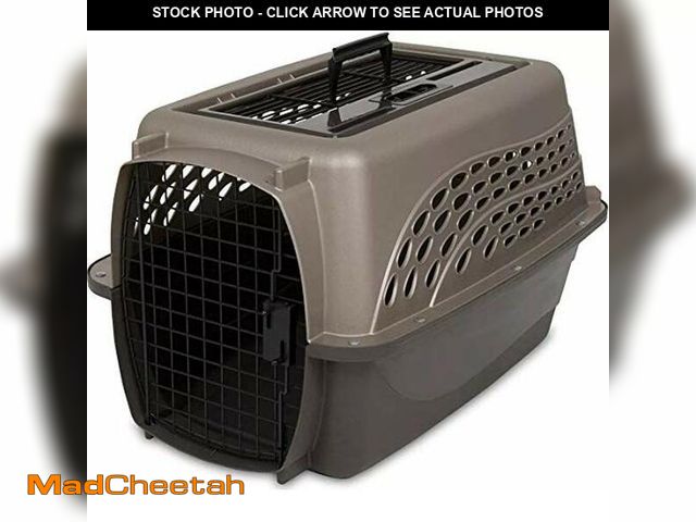 Lot 74-12366254 - Petmate Dog Crates for Small Dogs &amp; Cat Carriers, Two-Door Plastic Pet Kennel, Top &amp; Front L...