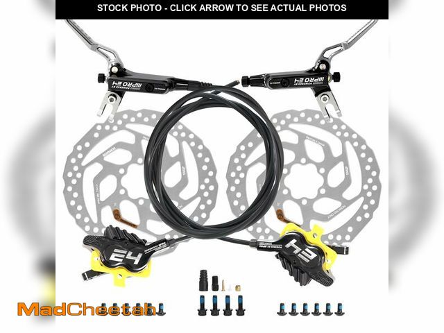 Lot 74-13570455 - IIIPRO MTB 4 Pistons Hydraulic Disc Brake Set Left Front 800mm Right Rear 1550mm with 160mm Rotors, ...