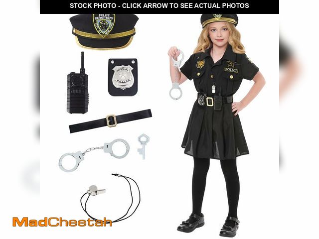 Lot 74-12714404 - Lumiparty Police Officer Costume for Kid,Girls Police Costume,Halloween Cop Costume Outfit Set for R...
