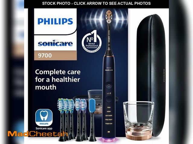 Lot 74-12504334 - Philips Sonicare DiamondClean Smart 9700 Electric Toothbrush, Sonic Toothbrush with App, Pressure Se...