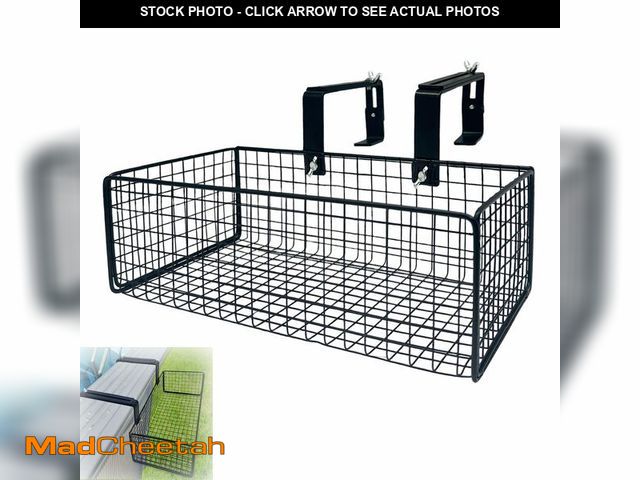 Lot 74-14266286 - Desunqin 10 x 6 x 3.5 in Metal Poolside Storage Basket for Square Top Pools Only, Fit 4.9" to 9" Top...