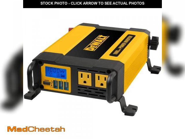 Lot 74-10162037 - DEWALT 1000-Watt Portable Car Power Inverter with Triple USB Ports - USED