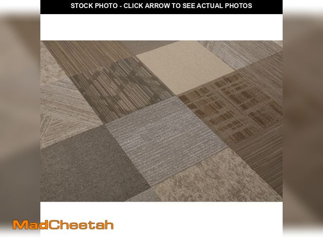 Lot 74-12884163 - Versatile-Multi-Colored-Beige Commercial/Residential 24 in. x 24 in. Peel and Stick Carpet Tile Squa...