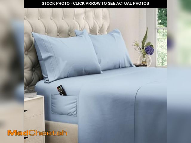 Lot 74-11549086 - DREAMCARE Twin Sheets - Cooling Bed Sheets - 4pc Set - Soft &amp; Long Lasting 100% Fine Brushed Pol...