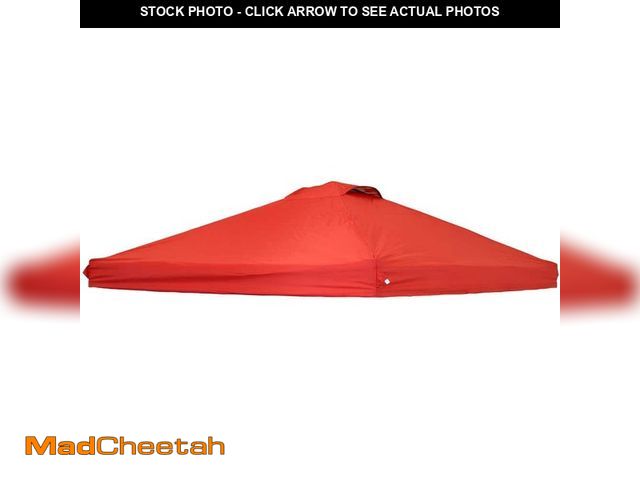 Lot 74-14313041 - Sunnydaze 12 ft. x 12 ft. Premium Pop-Up Canopy Shade with Vent in Red - UNUSED