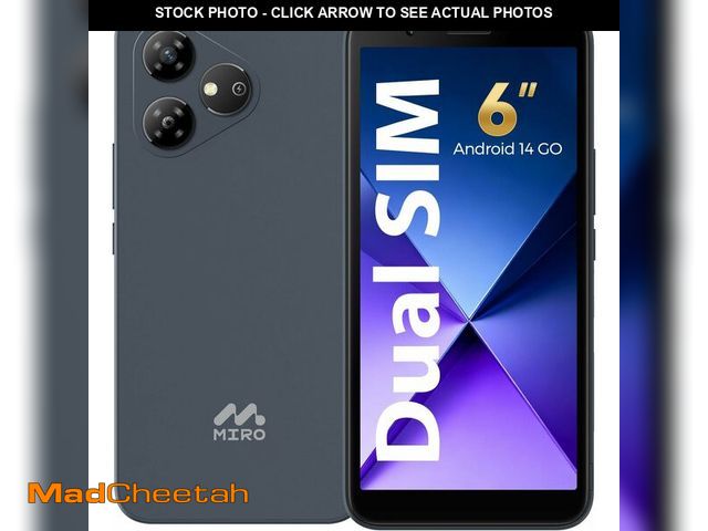 Lot 74-14278956 - MIRO 4G Cell Phone - New Android 14 Go Edition Smartphone, 6" Display, 2GB+32GB (256GB Expandable), ...