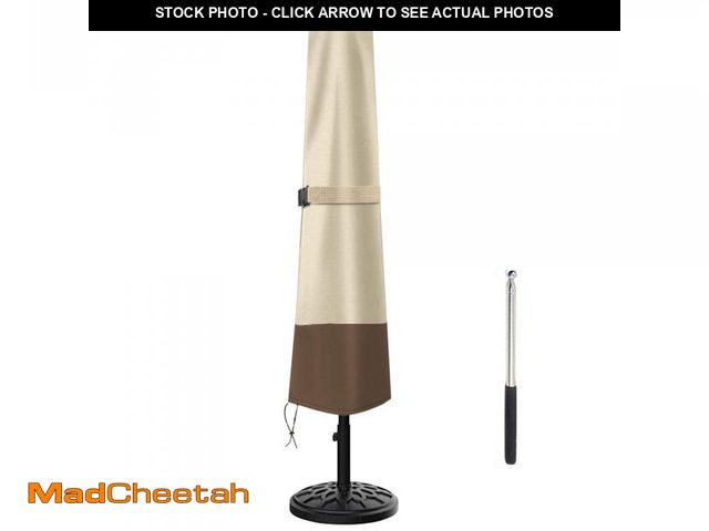 Lot 74-12440736 - Patio Umbrella Cover - Heavy Duty 600D Oxford, Waterproof, Fits 7ft to 10ft Umbrellas, Outdoor Garde...