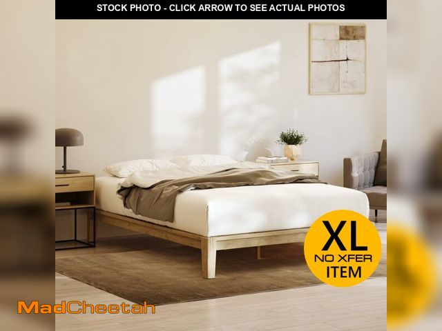 Lot 74-13637034 - Nectar Bamboo Platform Bed Frame - Queen - Natural - Floating Center Support Legs - 12Ã¢â¬Â Height...