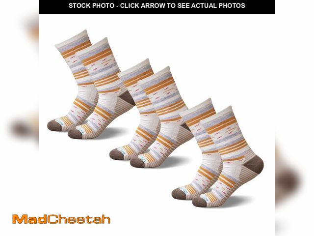 Lot 74-14267858 - gyprprer 3Pairs WomenÃ¢â¬â¢s Merino Wool Hiking Socks, Breathable Cushion Crew Socks for Outdoor H...
