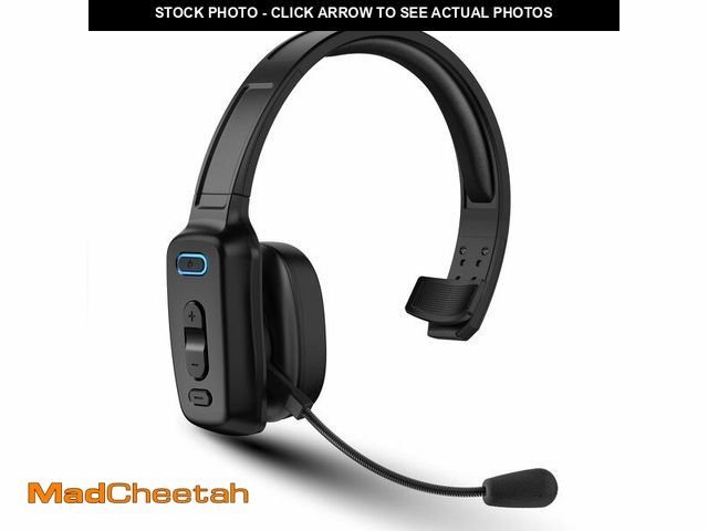 Lot 74-14145418 - Bluetooth Headset, 60hrs AI Noise Canceling V5.2 Over Head Headphones, Single Ear Trucker Wireless H...