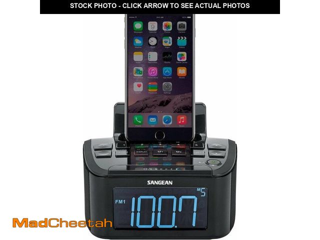 Lot 74-12716800 - Sangean America, Inc. RCR-28 AM/FM-Stereo/Aux-in Digital Tuning Clock Radio with Lightning Connector...