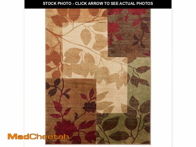 Lot 74-13787493 - Home Dynamix Tribeca Amelia Modern Area Rug | 39" x 55" Rectangle | Beige/Green/Red - UNUSED