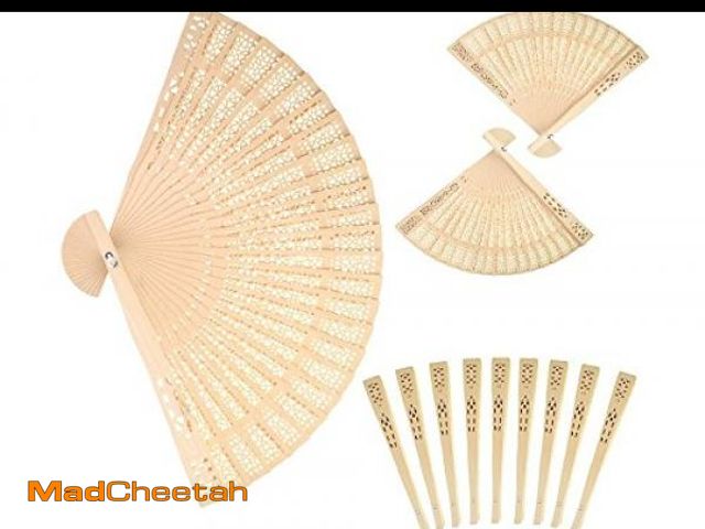 Lot 74-12114724 - FORSUN Sandalwood Fan (Set of 50 pcs) Wedding Favors&amp;Birthday Gifts&amp;Christmas Gift - UNUSED
