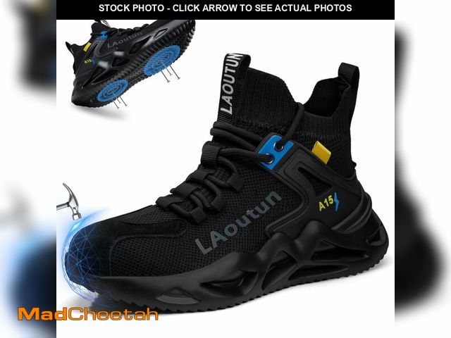 Lot 74-12702734 - LAoutun Steel Toe Shoes for Men and Women Comfortable Lightweight Work Safety Shoes Puncture Proof S...