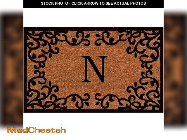 Lot 74-14348599 - Calloway Mills 180022436N Chateaux Monogram Doormat, 24" x 36" (Letter N) - UNUSED